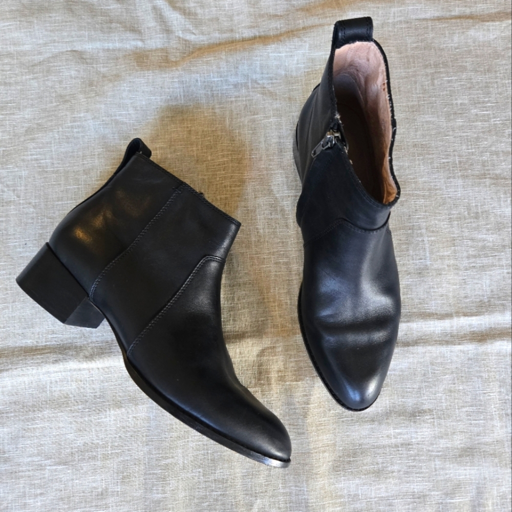 Madewell camden black leather ankle boots size 8.5